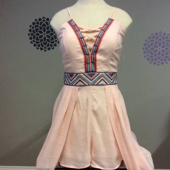 Crystal Doll Embroidered Maxi Romper Jumpsuit - Size 3 - Picture 2 of 8